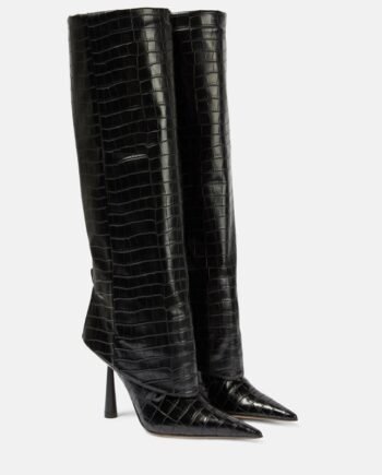 Big Tube Circumference Pointed Toe Women's Stiletto Heel Boots