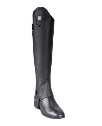 Cowhide Equestrian Chaps High Quality Thick Cowhide Double Zipper Riding Leg Guard Boots