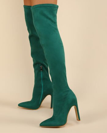 Women's Thick-heeled Inner Zipper Colored Boots