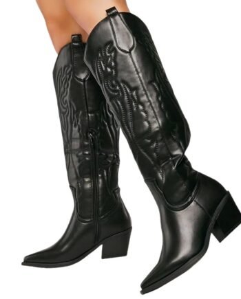 Women's Fashion Embroidered Pointed High Heel Cowboy Boot