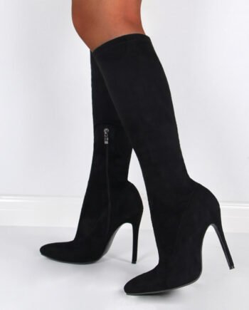 Women's Fashion Suede Stiletto Heel Middle Boots
