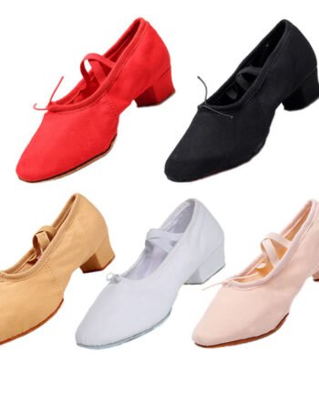 Canvas soft sole dance shoes